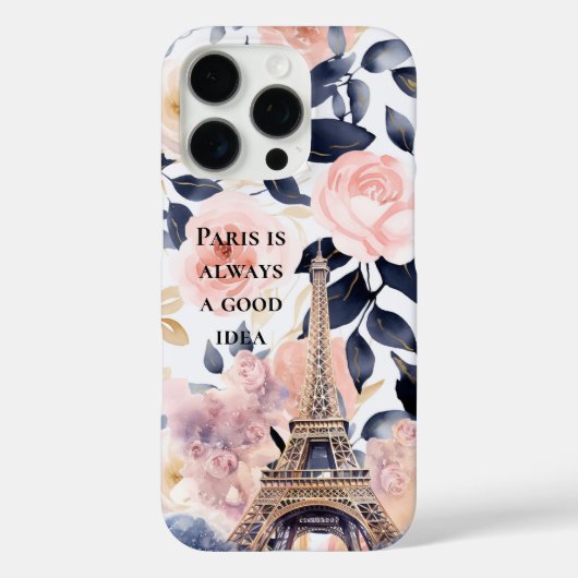 エッフェル塔 パリ 花 Case-Mate iPhoneケース (裏面)