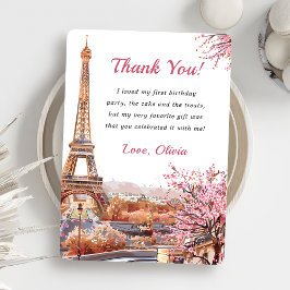 エッフェル塔 パリ 誕生日パーティー 感謝カード 招待状