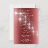 エッフェル塔 パリ 輝く星 バーガンディ ダイヤモンド 招待状 (裏面)