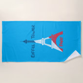 エッフェル塔 ビーチタオル (正面)