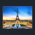 エッフェル塔 |フランスのパリ ポストカード<br><div class="desc">このユニーク旅行はがきは、初期夕べのパリ市の美しく象徴的なエッフェルタワーの写真を備えている。ご希望の感じように自由にオプションを調整してください。</div>