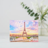エッフェル塔 |フランスのパリ ポストカード (スタンド正面)