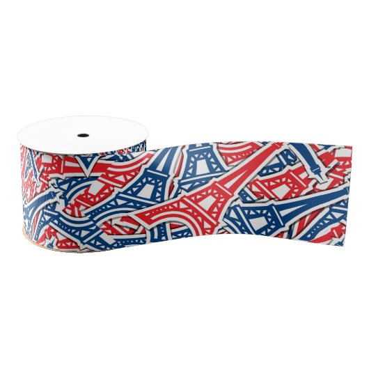 エッフェル塔、フランスパターン グログランリボン (リール)
