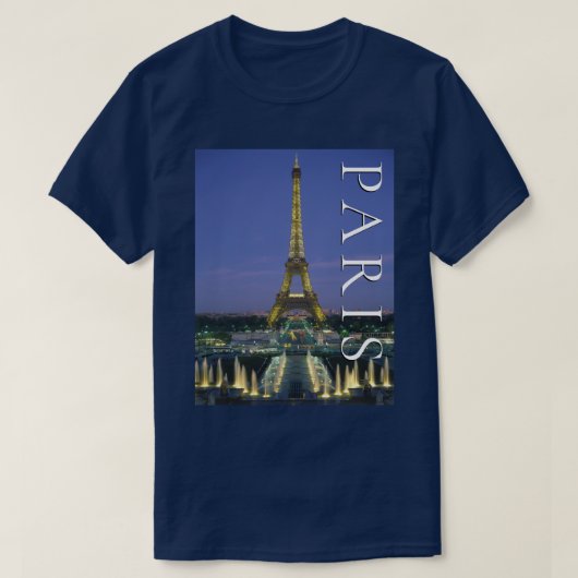 エッフェル塔|フランス、パリ Tシャツ (デザイン正面)
