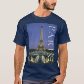 エッフェル塔|フランス、パリ Tシャツ (正面)