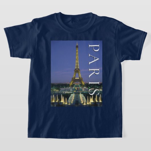 エッフェル塔 | フランス, パリ Tシャツ (レイダウン)