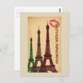 エッフェル塔 ポストカード (正面/裏面)