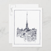 エッフェル塔 ポストカード (正面/裏面)