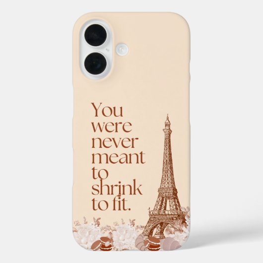 エッフェル塔 モチベーション 引用符 ウォールアート Case-Mate iPhoneケース (裏面)