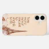 エッフェル塔 モチベーション 引用符 ウォールアート Case-Mate iPhoneケース (裏面 (横))