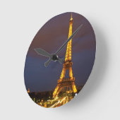 エッフェル塔 ラウンド壁時計 (傾斜)