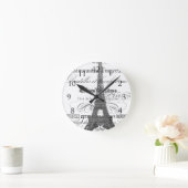 エッフェル塔 ラウンド壁時計 (ホーム)