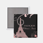 エッフェル塔 ヴィンテージ パリ 保存日 マグネット (正面/裏面)