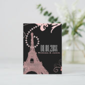 エッフェル塔 ヴィンテージ パリ 保存日 案内ポストカード (スタンド正面)