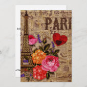 エッフェル塔 ヴィンテージ フランス シーズンカード (正面/裏面)