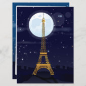 エッフェル塔 招待状 (正面/裏面)