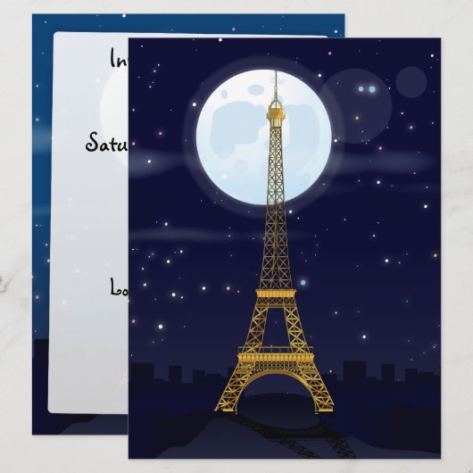 エッフェル塔 招待状 (正面/裏面)
