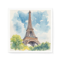 エッフェル塔 水彩画 パリ フランス 絵画
