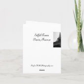 エッフェル塔-空白のなnotecards カード (裏面)