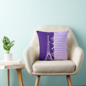 エッフェル塔; 紫色のシェブロン クッション (椅子)