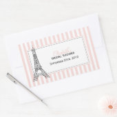 エッフェル塔 長方形シール (封筒)