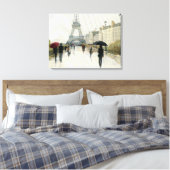 エッフェル塔 |雨の中のパリ キャンバスプリント (インサイチュ (寝室))