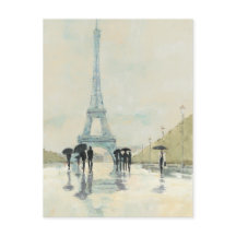 エッフェル塔 |雨の中のパリ