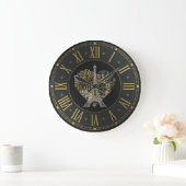 エッフェル塔 | Golden Inscriptionsパリのハート ラージ壁時計 (ホーム)