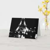 エッフェル塔、Pont deレナ[挨拶状] カード (黄色い花)