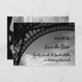 エッフェル塔 Save the Date 招待状 (正面/裏面)