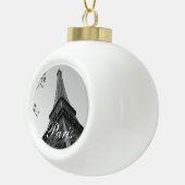 エッフェル塔b/w セラミックボールオーナメント (右)
