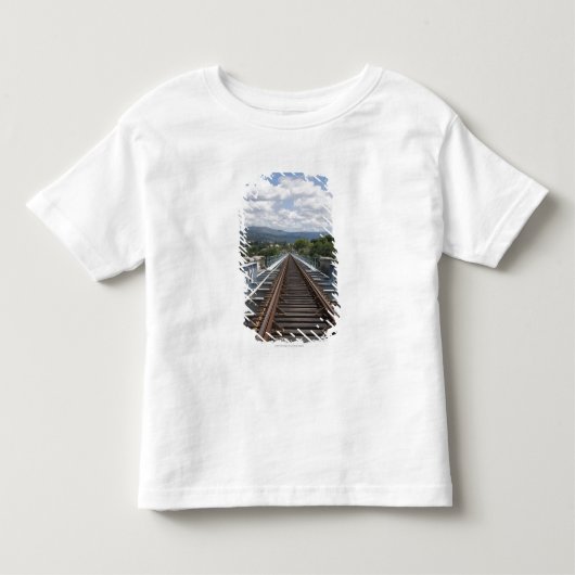 エッフェル橋の上の線路 トドラーTシャツ (正面)