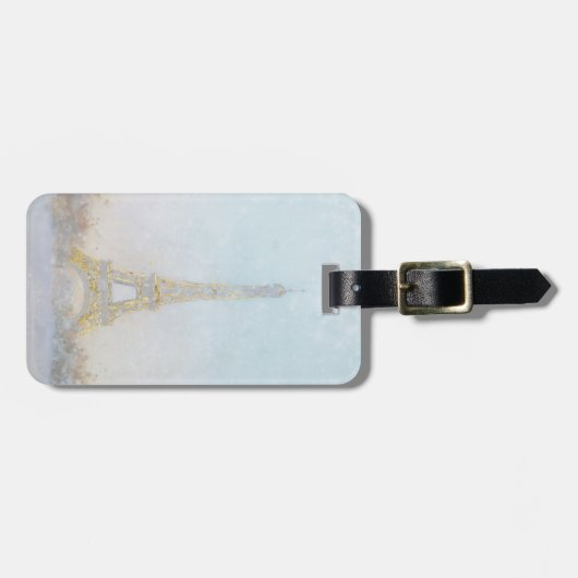 エッフェルToweの水彩画|のイメージ ラゲッジタグ (正面横)