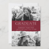 エッモダンジさくらんぼレッド2写真卒業 案内状 (正面)