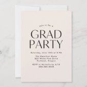 エッモダンジクリームフォト卒業パーティー 招待状 (裏面)