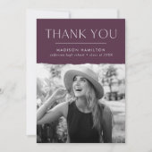 エッモダンジ・パープル写真卒業 サンキューカード (正面)