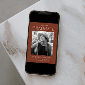 エッモダンジ・ブラウン写真の卒業式 案内状