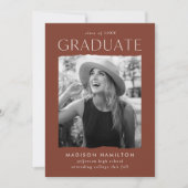 エッモダンジ・ブラウン写真の卒業式 案内状 (正面)