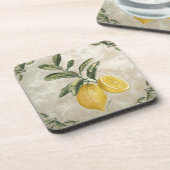 エッ素朴チングヴィンテージレモンのコースター コースター (左側)