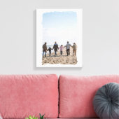 エッ絵を描ジブラシストロークフレームカスタム写真 キャンバスプリント (インサイチュ (リビング))