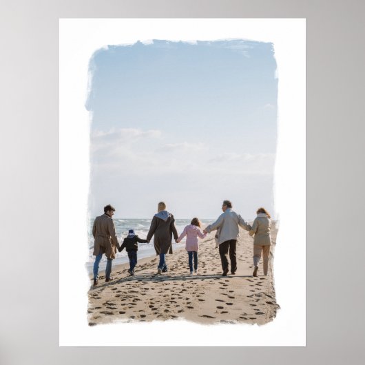 エッ絵を描ジブラシストロークフレームカスタム写真 ポスター (正面)