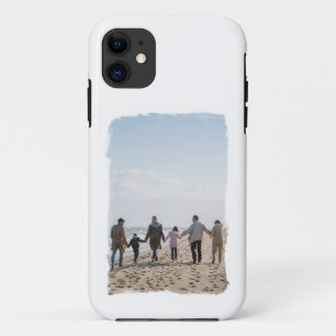 エッ絵を描ジブラシストロークフレームカスタム写真 iPhone 11 ケース