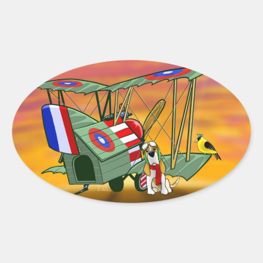 エッ飛んでいるス 楕円形シール (正面)