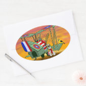 エッ飛んでいるス 楕円形シール (封筒)