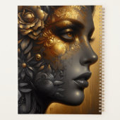 エテかわいらしリアールの金ゴールドパーソナライズされた者 プランナー手帳 (裏面)