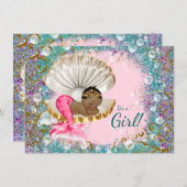 エティックマーメイドベビーシャワー招待状 招待状 (正面/裏面)