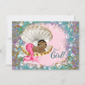 エティックマーメイドベビーシャワー招待状 招待状 (正面)