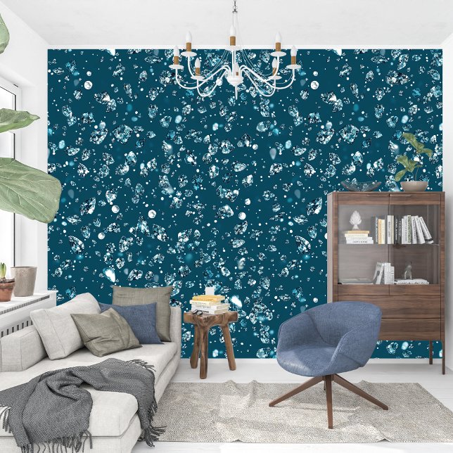 エテエレガントリアセレーネターコイズ 壁紙 (Elegant Ethereal Serene Turquoise Wallpaper)