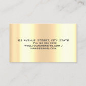 エテエレガント実在ート金ゴールドストライプのハウスルーフ金ゴールド 名刺 (裏面)