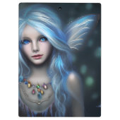 エテパーソナライズされたリア神秘的な青い妖精 クリップボード (裏面)